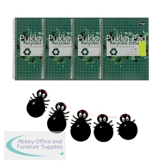 Pukka Recycled Wirebound Notebook A5 (Pack of 3) + FOC Halloween Spider Balloon Garland