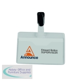 PV00921 - Announce Visitor Name Badge 60x90mm (Pack of 25) PV00921