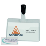 Announce Security Name Badge 60x90mm (Pack of 25) PV00922