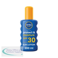 Nivea Sun Protect and Moisture Sun Cream Lotion Spray SPF 30 Pump Bottle 200ml 707931