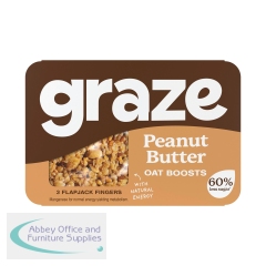 Graze Peanut Butter Oat Boosts Flapjack Snack 50g (Pack of 9) C009534