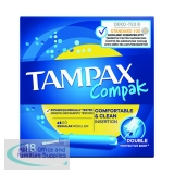 Tampax Compact Regular Applicator Tampons Box x18 (Pack of 6) 57763