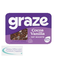 Graze Cocoa Vanilla Oat Boosts Flapjack Snack 50g (Pack of 9) C009513