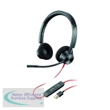 Poly Blackwire 3320 BW3320-M Headset USB-A Corded Black 214012-01