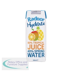 Radnor Hills Hydrate Water Tetra Pak Tropical 250ml (Pack of 12) T-RH25TR/24