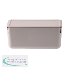StoreStack Stackable Storage Box with Lid 1.1 Litre Light Grey 211x104x97mm RB13612