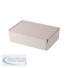 StoreStack Stackable Storage Box with Dust-proof Lid 3.6 Litre Light Grey 32x220x114mm RB13613