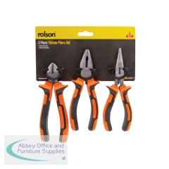 Rolson 3 Piece Pliers Set 150mm (Pack of 6) 20604