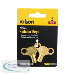 Rolson 2 Piece Brass Radiator Key (Pack of 25) 22451