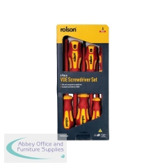 Rolson 6 Piece VDE Screwdriver Set (Pack of 6) 28736