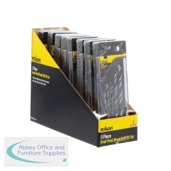 Rolson 5 Piece Brad Point Wood Drill Bit Set (Pack of 8) 48530