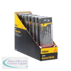 Rolson 5 Piece Masonry Drill Bit Set (Pack of 8) 48660