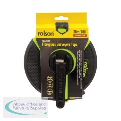 Rolson Fibreglass Surveyors Tape 30m (Pack of 6) 50740