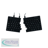 R-GO Split Ergonomic Wired Keyboard Black RGOSP-UKWIBL