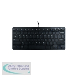 R-GO Compact Ergonomic Wired Keyboard Black RGOECUKBL