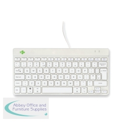 R-Go Compact Break Keyboard Wired White UK QWERTY RGOCOUKWDWH