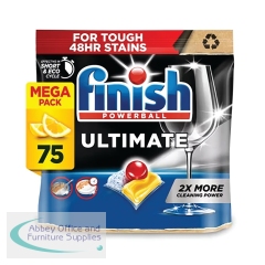 Finish Ultimate AIO Dishwasher Tablets Lemon Sparkle (Pack of 75) 3310875