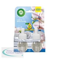 Air Wick Plug-In Refill Air Freshener Linen and White Orchid (Pack of 2) 3308127