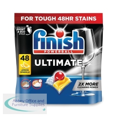 Finish Ultimate AIO Dishwasher Tablets Lemon Sparkle (Pack of 48) 3312763
