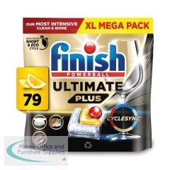 Finish Ultimate Plus AIO Dishwasher Tablets Lemon Sparkle (Pack of 79) 3312099