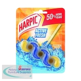 Harpic Active Fresh Toilet Rim Block 6 Powers Sparkling Citrus 35g 3119589