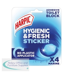 Harpic Hygienic Fresh Sticker Adhesive Toilet Block Marine (Pack of 6) 3275279