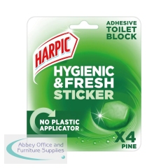 Harpic Hygienic Fresh Sticker Adhesive Toilet Block Pine (Pack of 6) 3275287