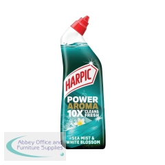 Harpic Power Aroma Toilet Gel Sea Mist + Blossom 750ml (Pack of 12) 3309953H