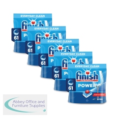 Finish Power Dishwashing Tablets Fresh x61 Tablets (Pack of 5) 3311089CASE