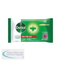 Dettol Antibacterial Hand and Surface Wipes 15 Wipes Fresh (Pack of 9) GB-TRG