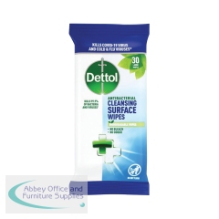 Dettol Antibacterial Cleansing Wipes x30 Wipes (Pack of 12) 3313291