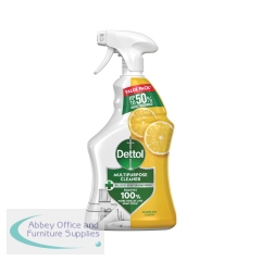Dettol Multipurpose Cleaner Spray Sparkling Lemon 1 Litre (Pack of 6) 3350211
