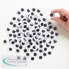 Stick-On Jumbo Wiggly Eyes Black (Pack of 100) AR02119