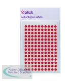Blick Coloured Labels in Bags Round 5mm Dia 980 Per Bag Red (19600 Pack) RS001355