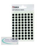 Blick Coloured Labels in Bags Round 8mm Dia 490 Per Bag Black (9800 Pack) RS001751
