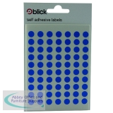 Blick Coloured Labels in Bags Round 8mm Dia 490 Per Bag Blue (9800 Pack) RS002055