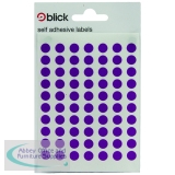 Blick Coloured Labels in Bags Round 8mm Dia 490 Per Bag Purple (9800 Pack) RS003052