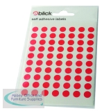 Blick Coloured Labels in Bags Round 8mm Dia 490 Per Bag Red (9800 Pack) RS003250