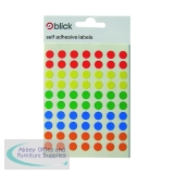 Blick Coloured Labels in Bags Round 8mm Dia 350 Per Bag Assorted (7000 Pack) RS003656