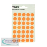 Blick Flourescent Labels in Bags Round 13mm Dia 140 Per Bag Orange (2800 Pack) RS004356