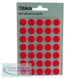 Blick Coloured Labels in Bags Round 13mm Dia 140 Per Bag Red (2800 Pack) RS004554
