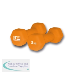 Urban Fitness Neoprene Dumbbell 3kg Orange (Pack of 2) UFW034
