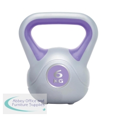 Urban Fitness Powder Coated Cast Iron Kettlebell 6kg Purple UFW0806