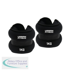 Urban Fitness Wrist and Ankle Weights Black (Pack of 2) UFW00702