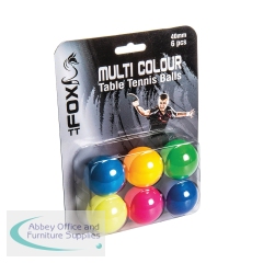TT Table Tennis Balls Assorted (Pack of 6) FTT105