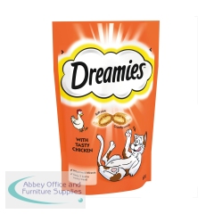 Dreamies Cat Treats Chicken 60g Pouch (Pack of 8) 994922