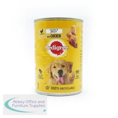 Pedigree Adult Chunks in Jelly with Chicken 385g Can (Pack of 12) 177073