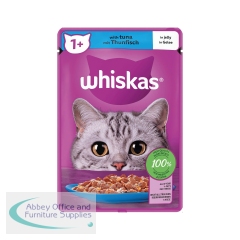 Whiskas 1+ Cat Food Tuna In Jelly 85g Pouch (Pack of 28) 505406