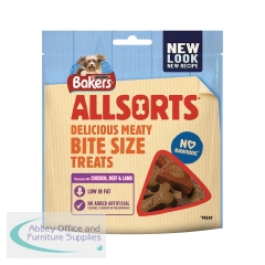 Bakers Allsorts Dog Treats with Chicken Beef and Lamb 98g (Pack of 6) 261412