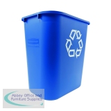 Rubbermaid Medium Recycling Wastebasket 26 Litre Blue FG295673BLUE
